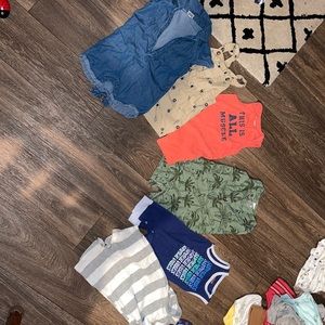 CARTERS & Cat&Jack! Baby boy short rompers! 9 months & 12 month